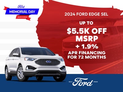 2024 Ford Edge SEL
Up To $5,500 Off ~AND~
1.9% for 72/mo
